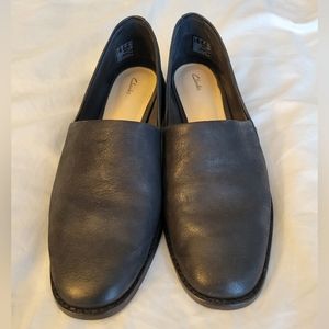 Clarks Black Leather Pure Easy Women's Loafers